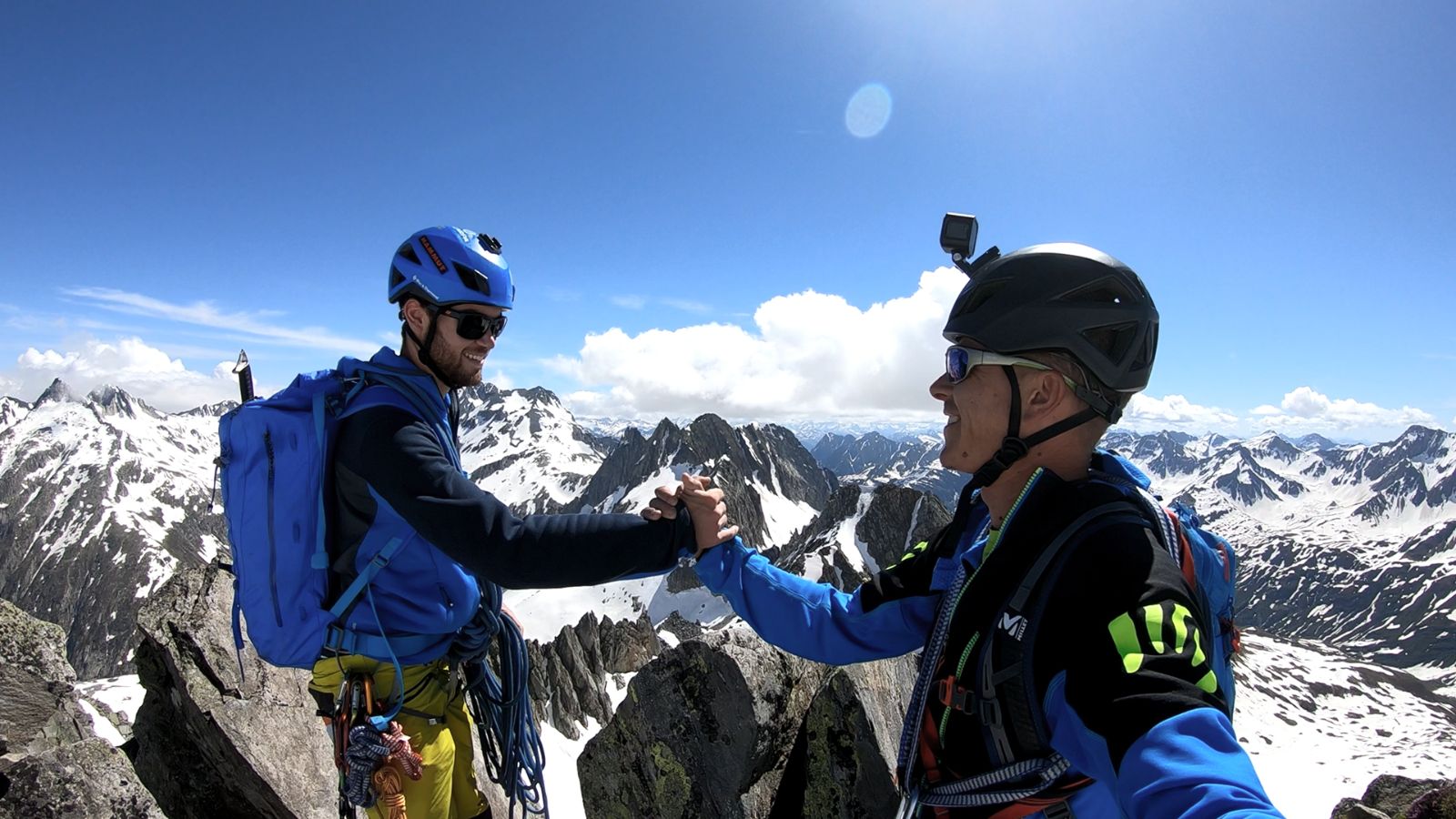 Gipfelstürmer am Pizzo Nero.