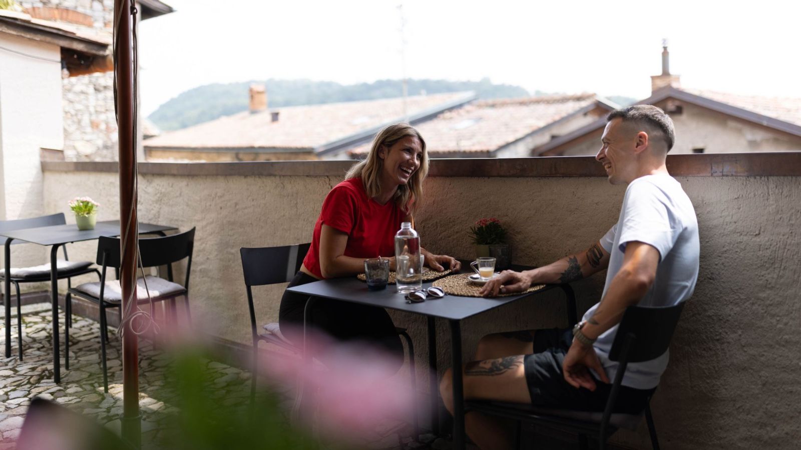 Ein Moment der Entspannung in der Locanda San Silvestro in Meride