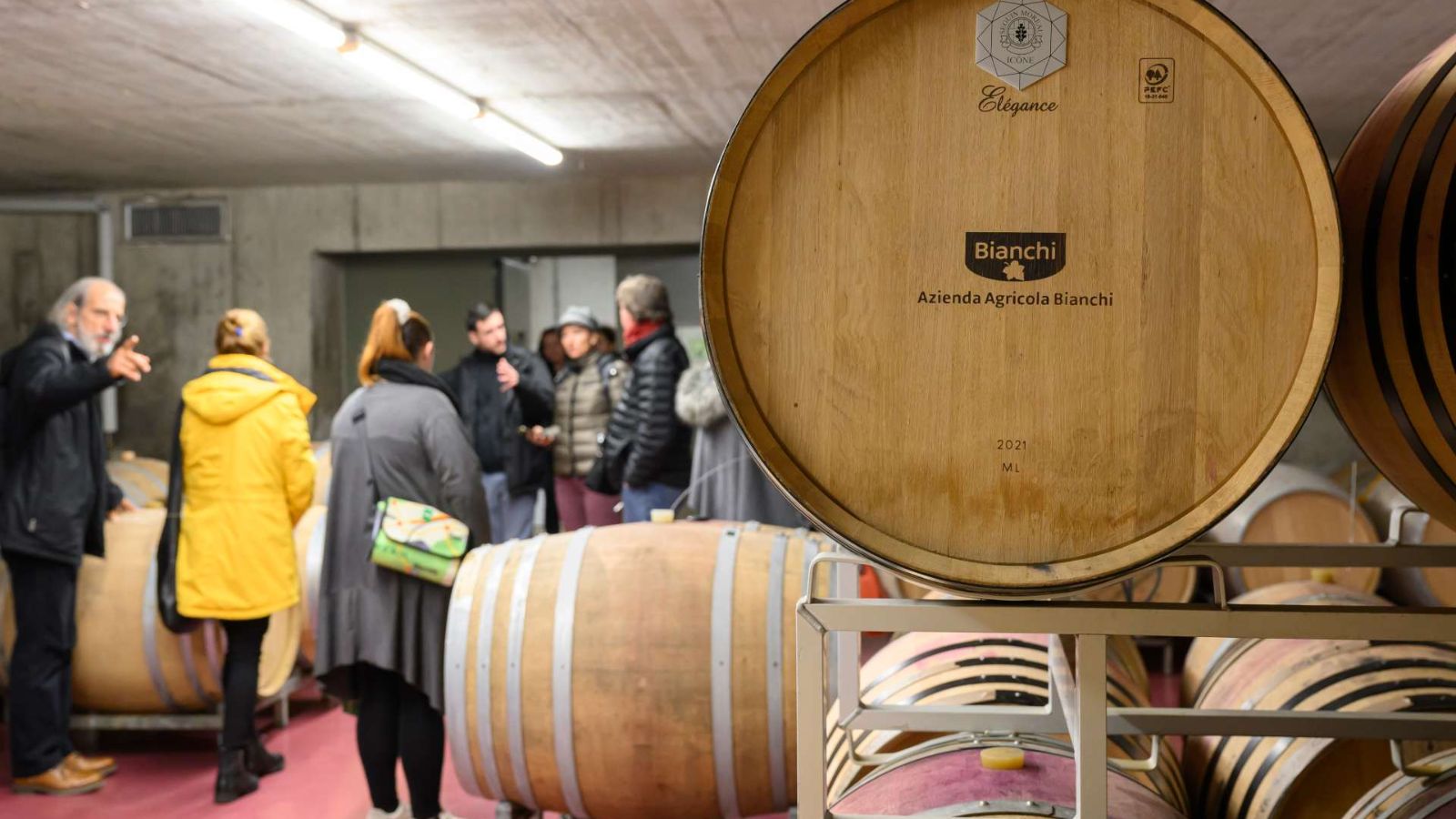 Visiting the cellar, Azienda Agricola Bianchi