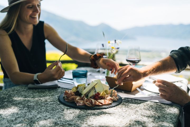 Traditional food at the grotto